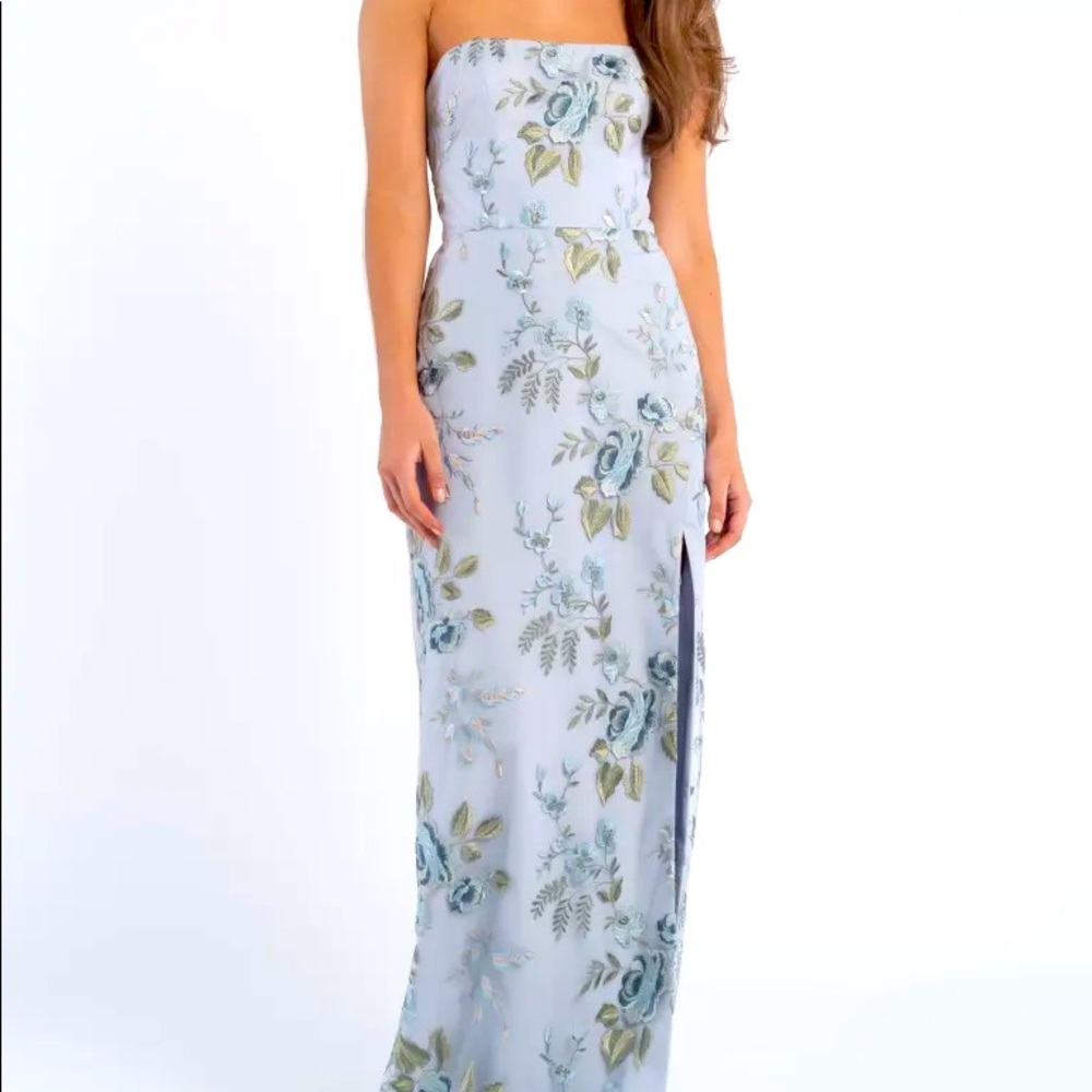 NWT Jenny Yoo dress, color “Enchanted Floral Whisper Blue”, style “Mercy”
